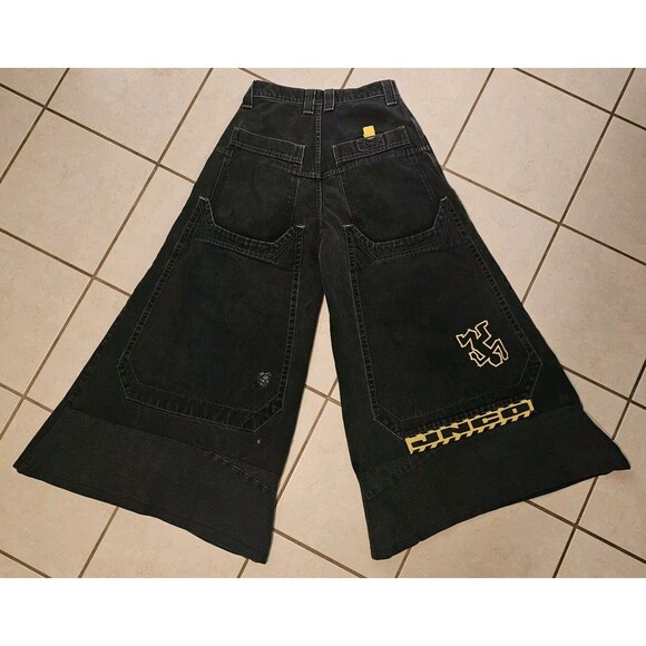 Jnco Crime Scene Jeans Original OG 90's USA Made Black Mens 29 Rave Wear Skater